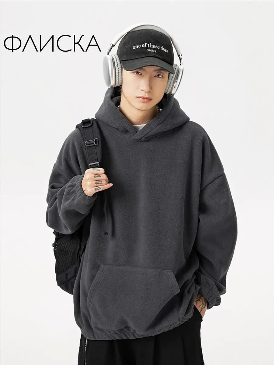 Худи флисовое оверсайз y2k