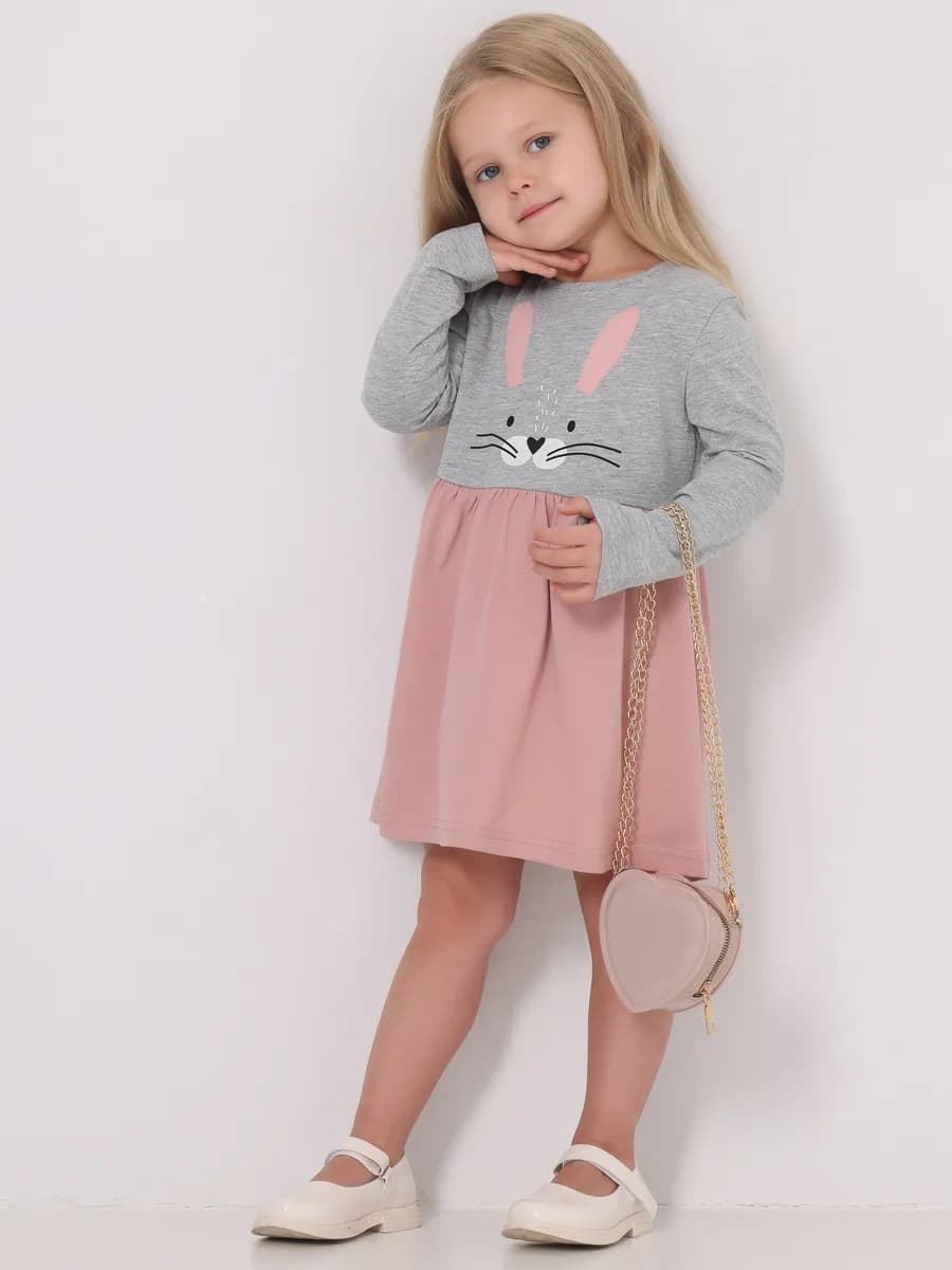 Платье в садик с длинным рукавом