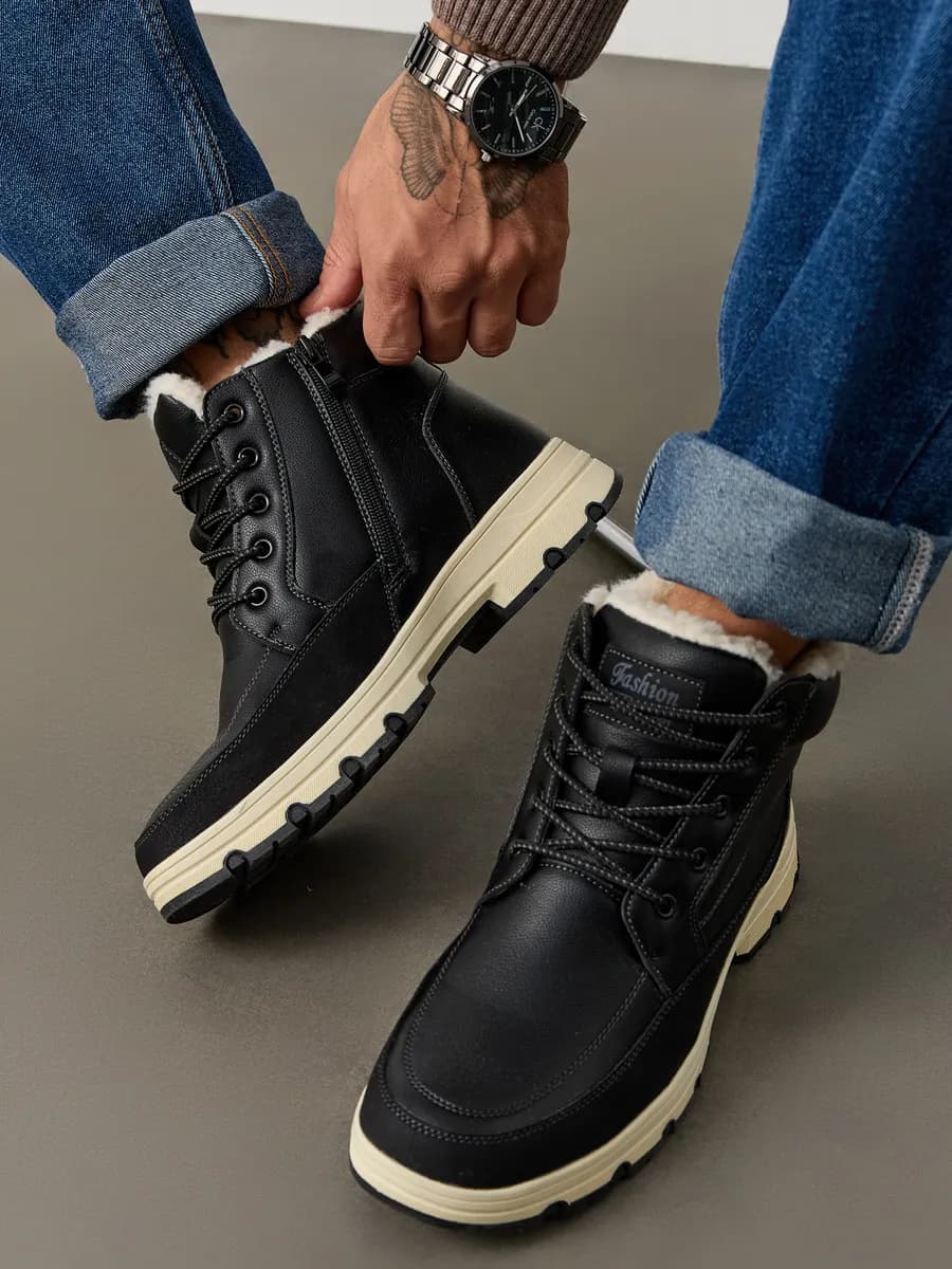 Ботинки зимние из кожи