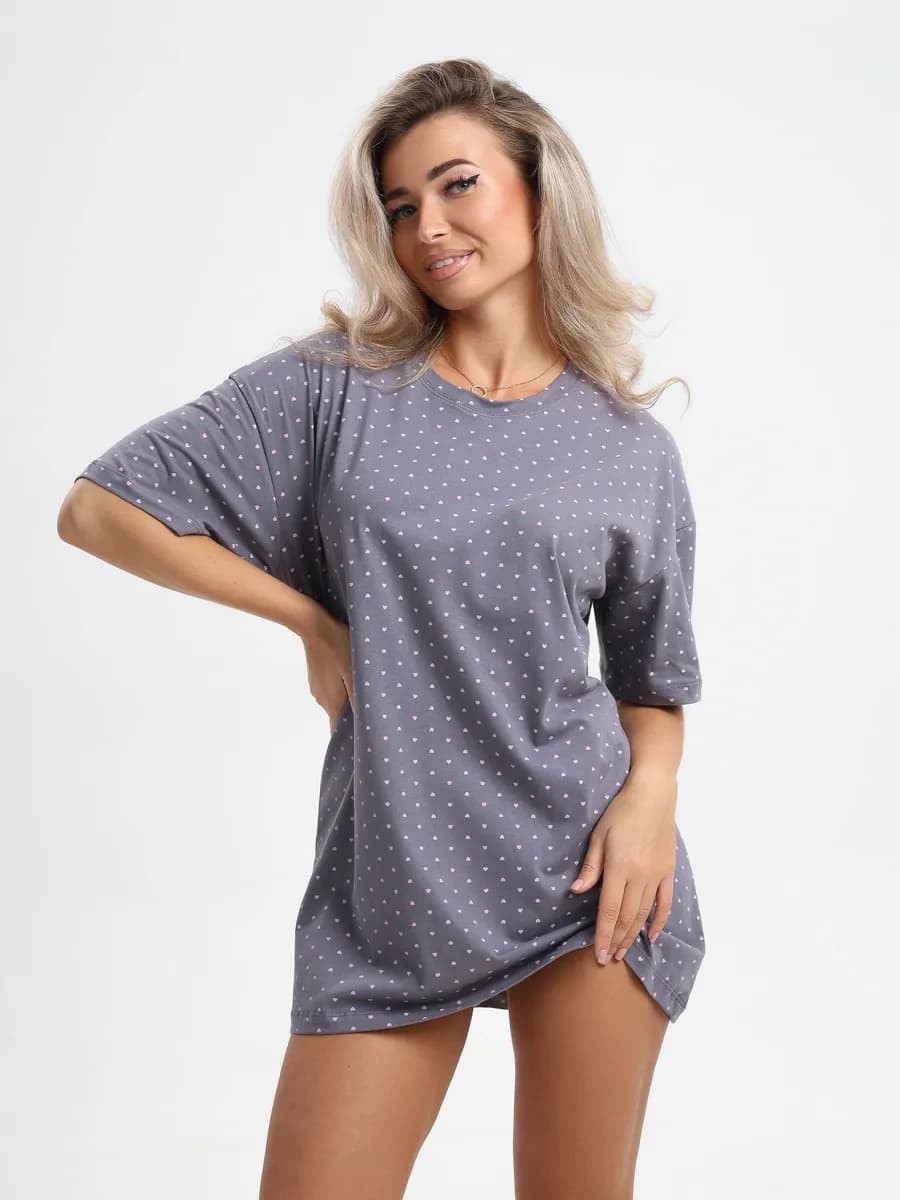 футболка ОВЕРСАЙЗ хлопковая удлиненная