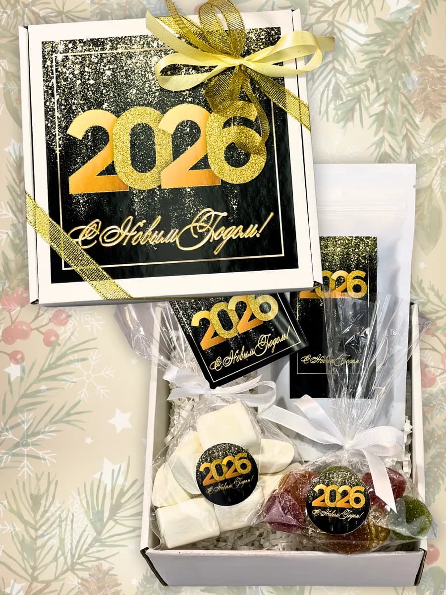 На Новый год подарочный набор чая сладкие подарки учителям