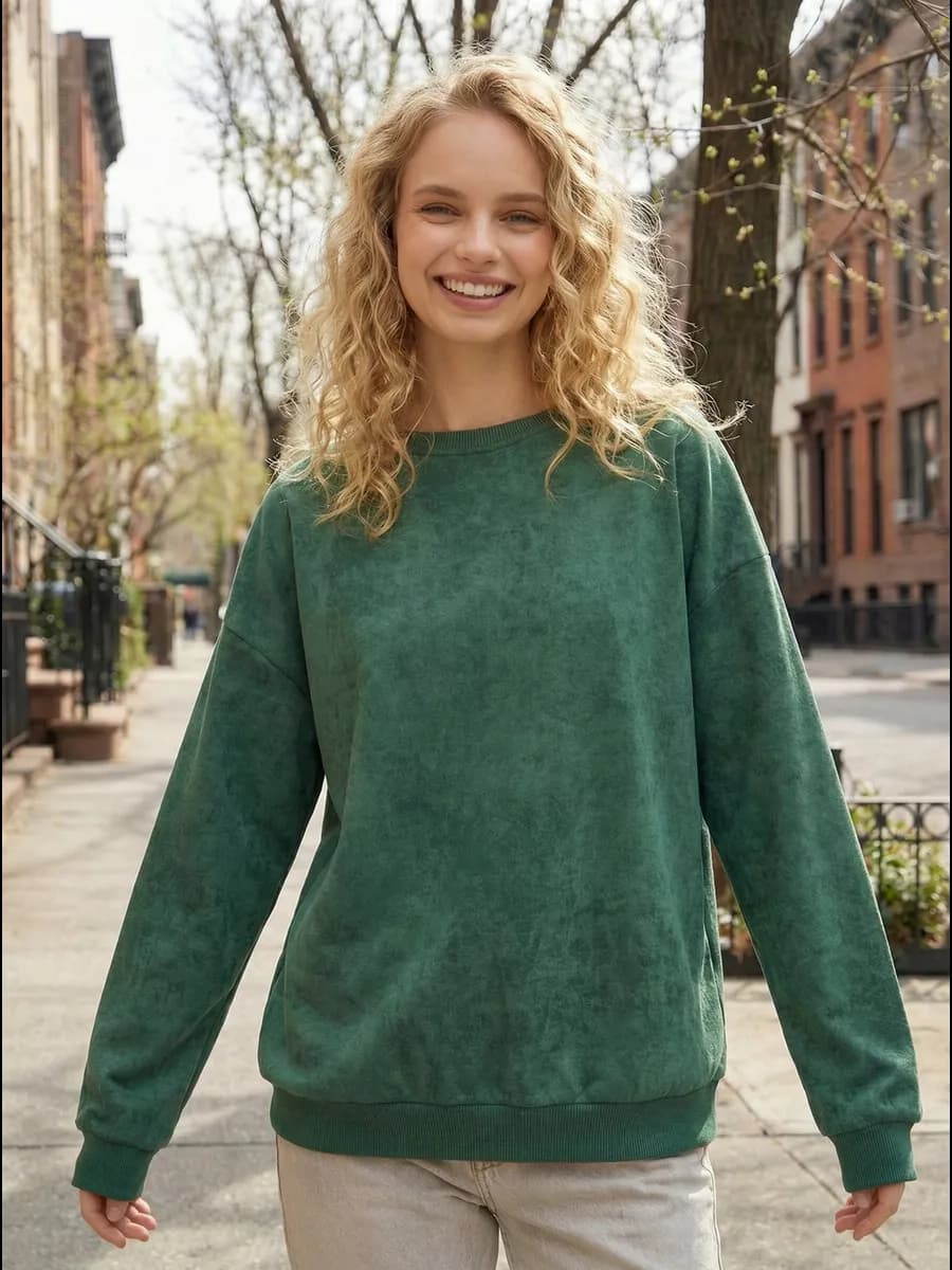 Свитшот оверсайз без начеса варенка