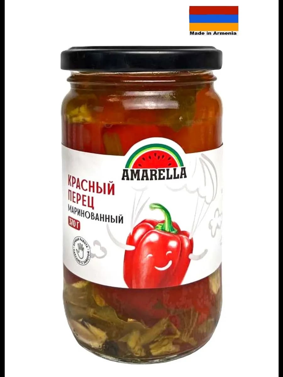 Перец красный маринованный 370г