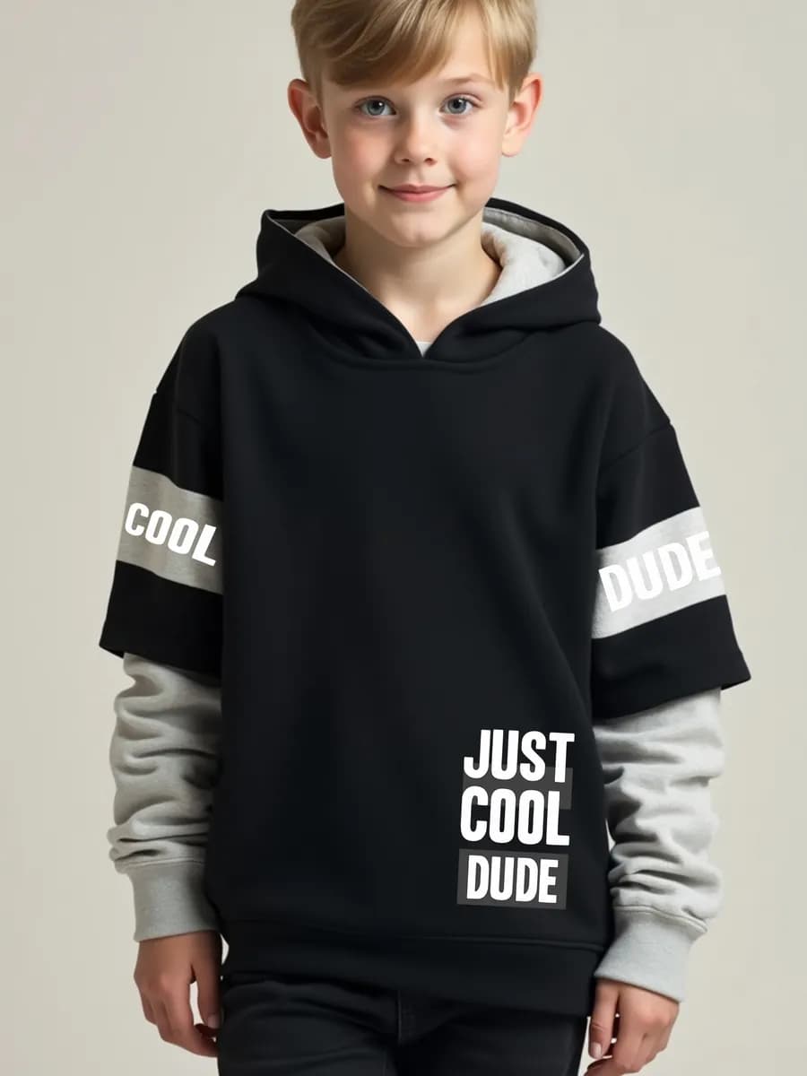 Худи без начеса с принтом светится в темноте 4-12 лет