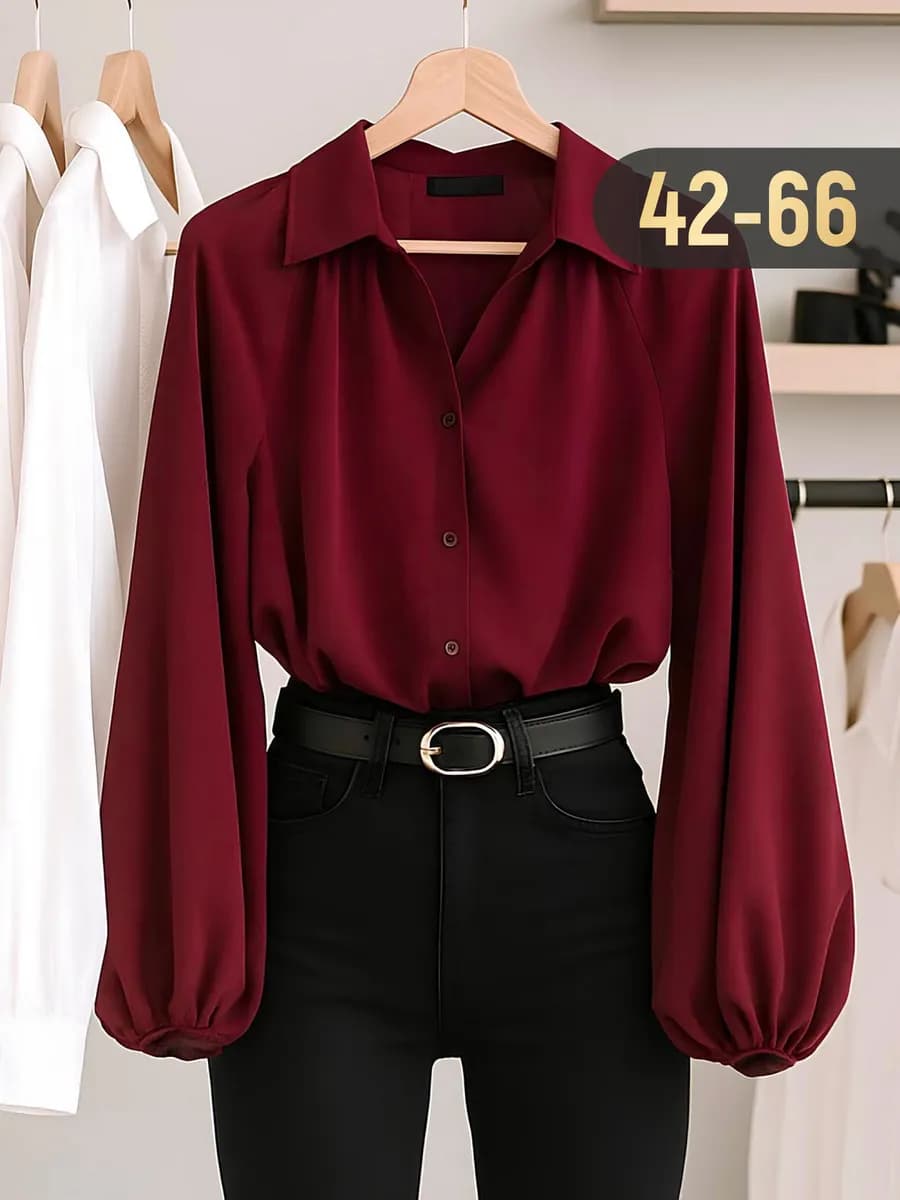 Нарядная блузка больших размеров офисная