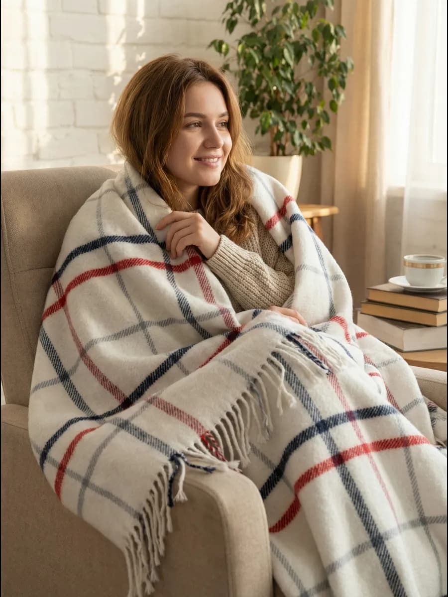 Плед 150х200 с хлопком Адель