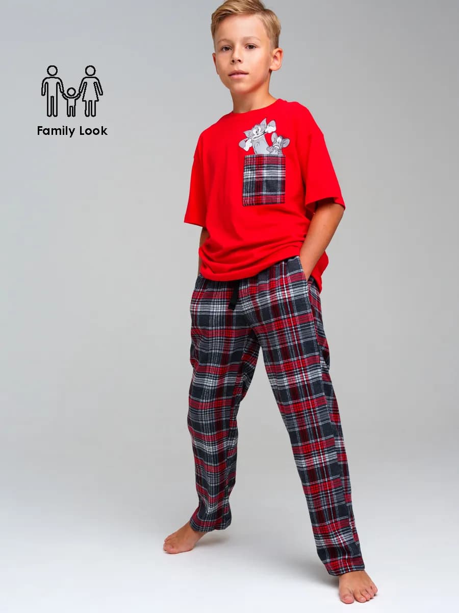 Пижама фланелевая футболка, брюки