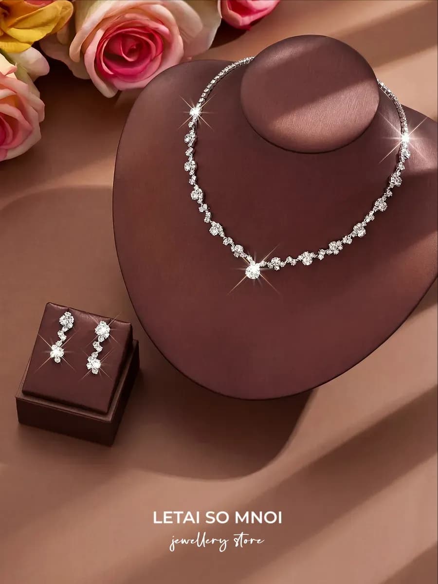 Бижутерия комплект колье и серьги