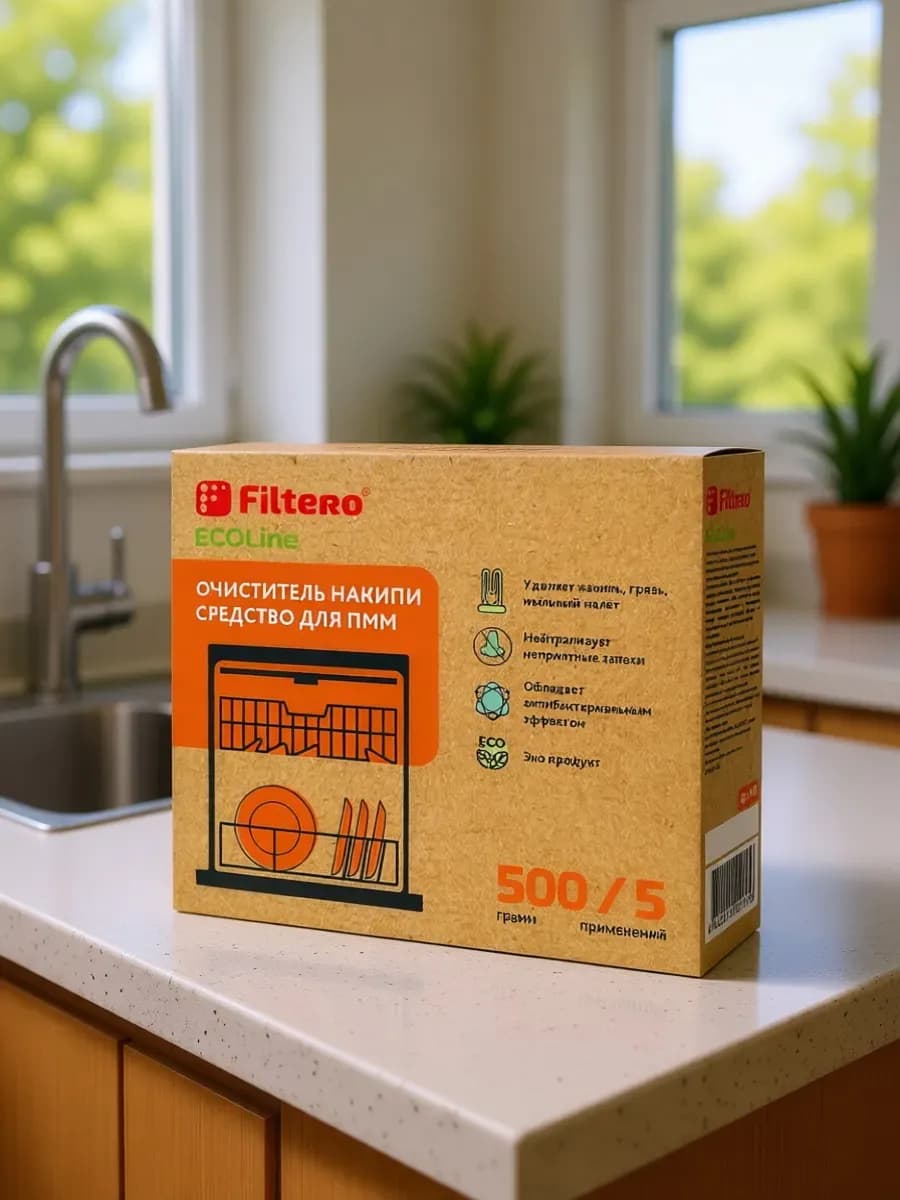 Очиститель накипи для посудомоечной машины ECOLine, 500 гр