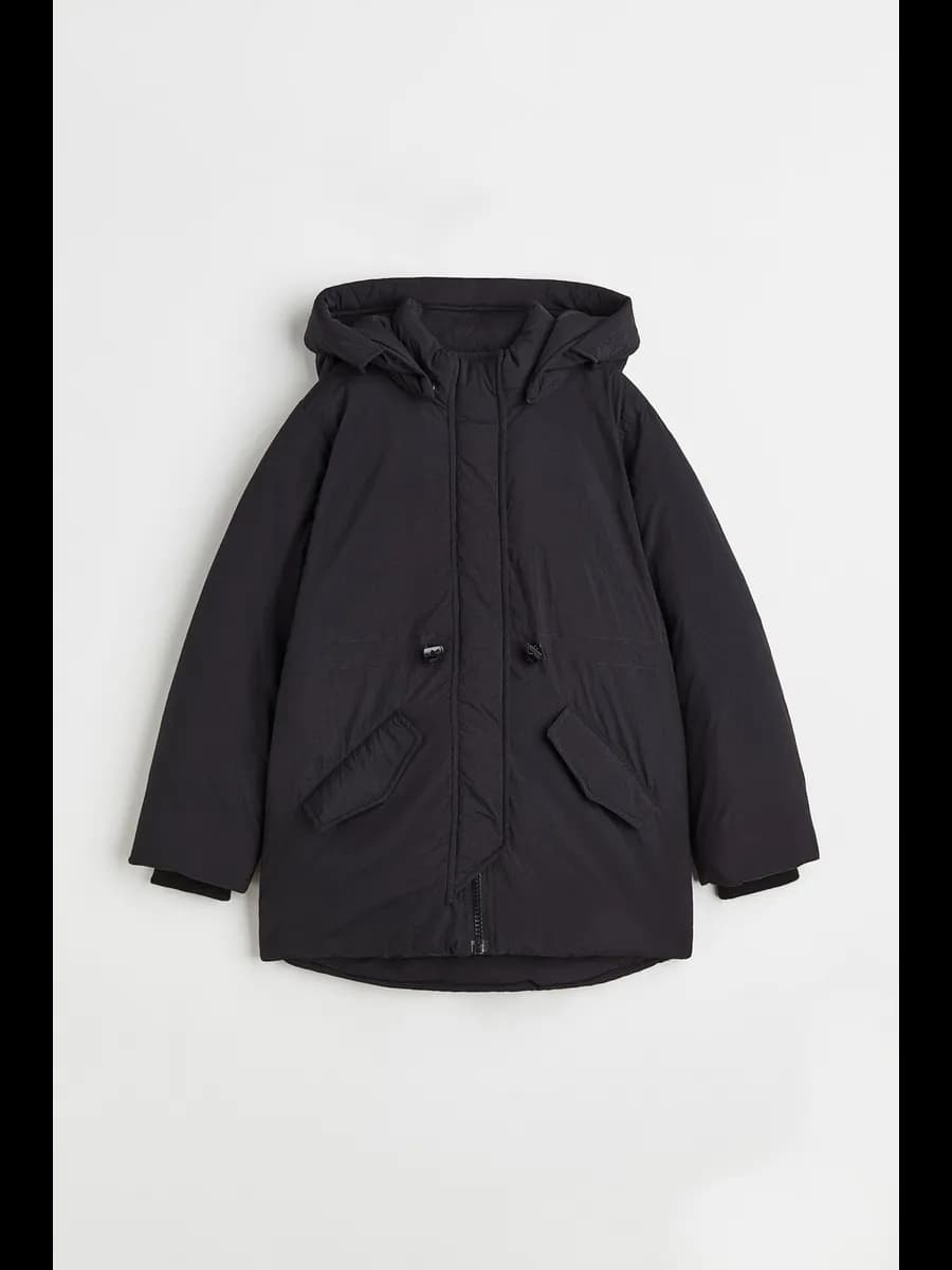 Парка детская утепленная стеганая куртка с капюшоном