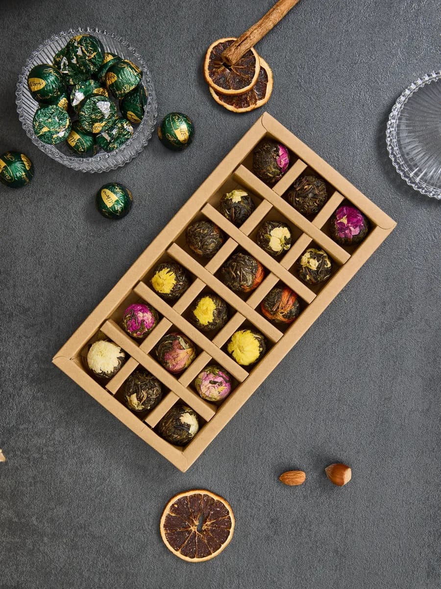 Чай связанный с цветком подарочный набор