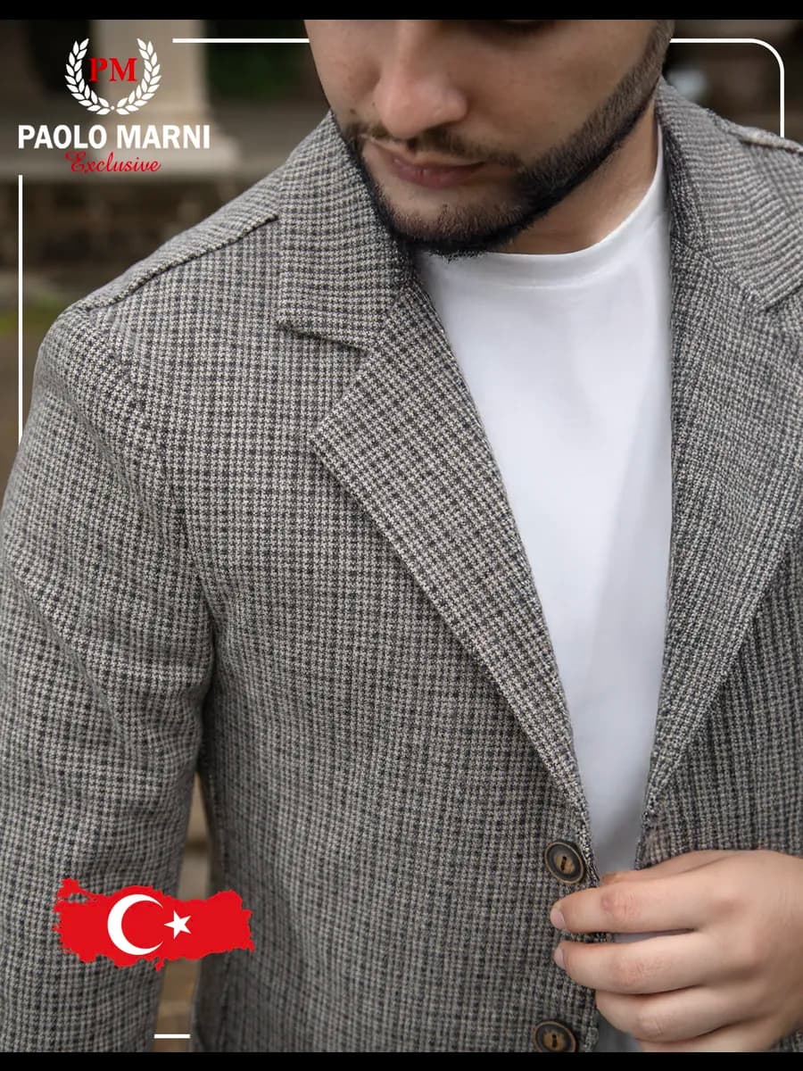 Пиджак классический под джинсы трикотажный жакет