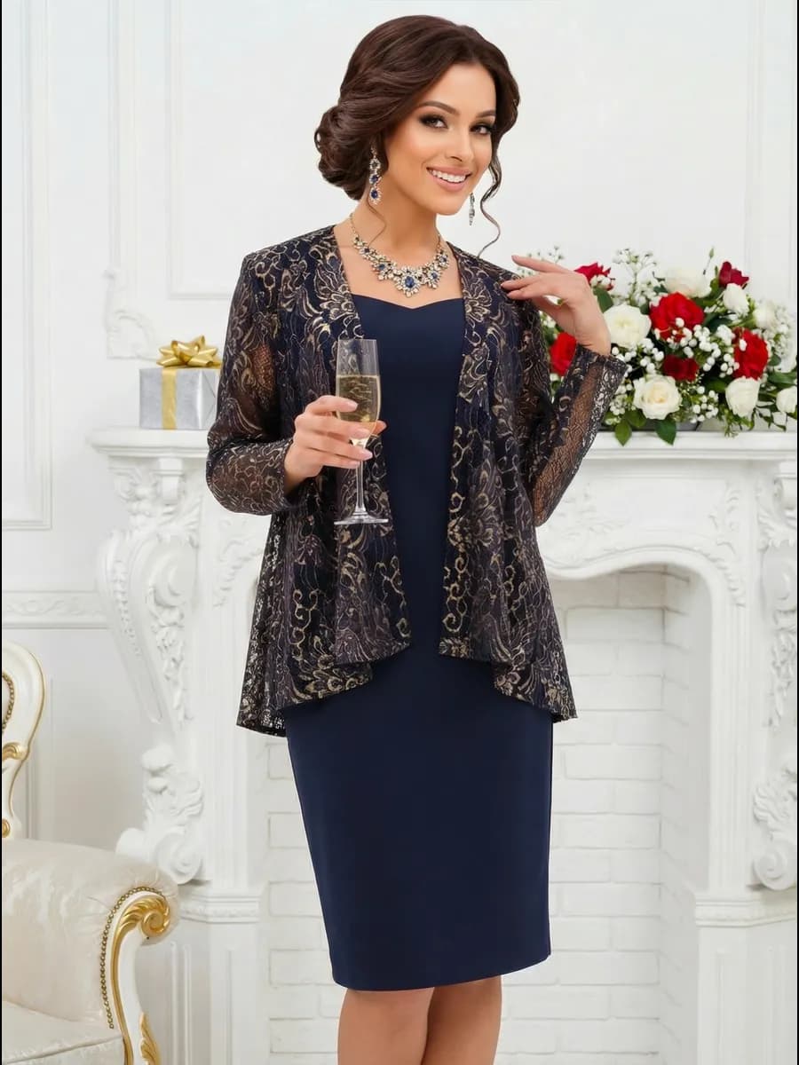 Платье праздничное вечернее с накидкой большие размеры