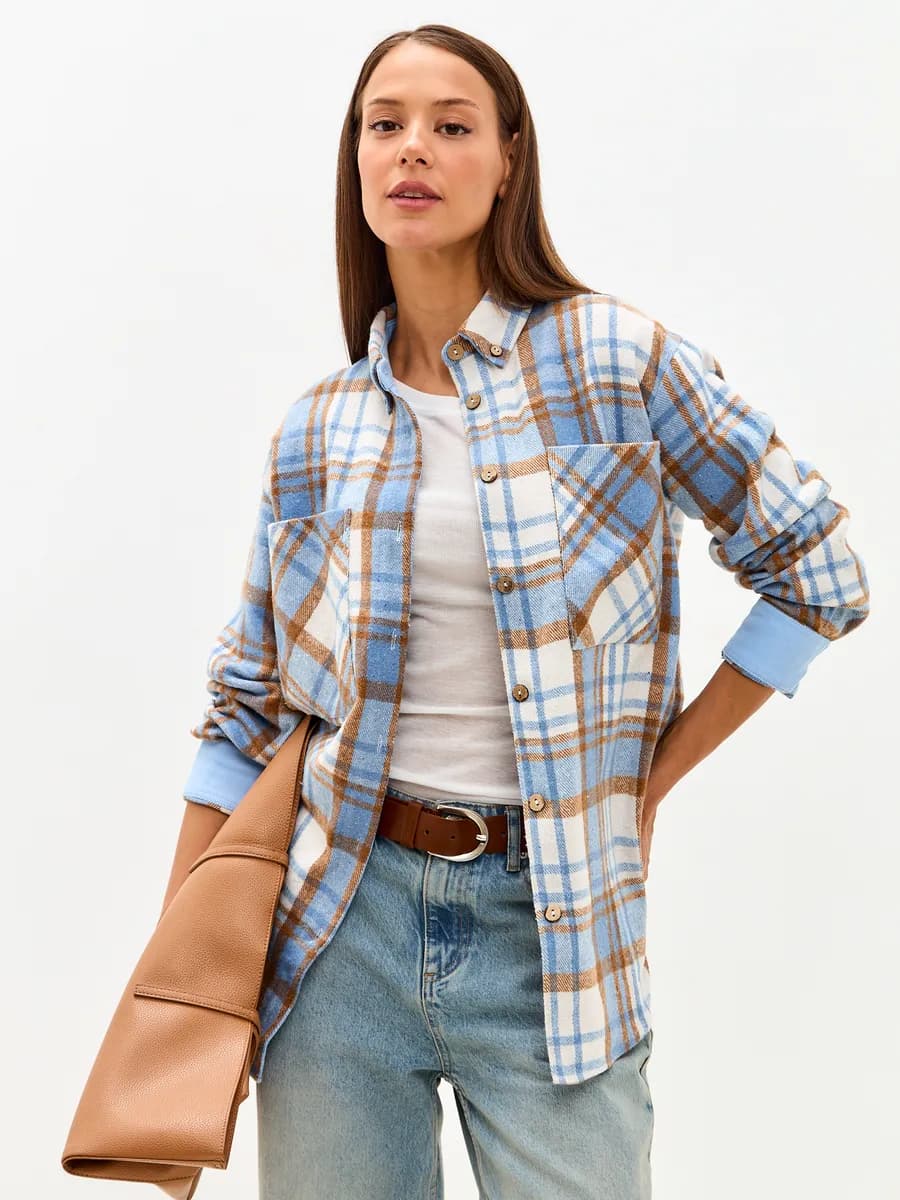 Фланелевая рубашка в клетку WEST