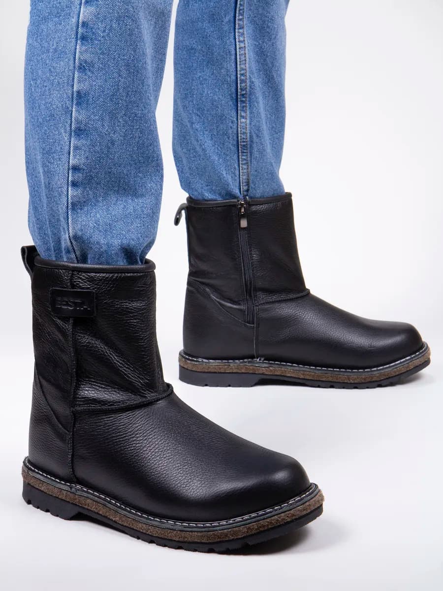 Сапоги унты зимние натуральная кожа