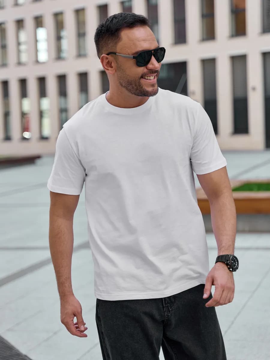 Футболка однотонная оверсайз