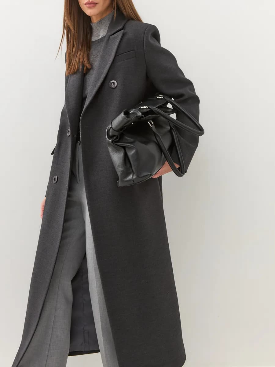 Длинное демисезонное Пальто веснаосень