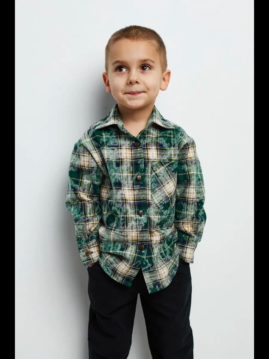 Рубашка фланелевая с длинным рукавом