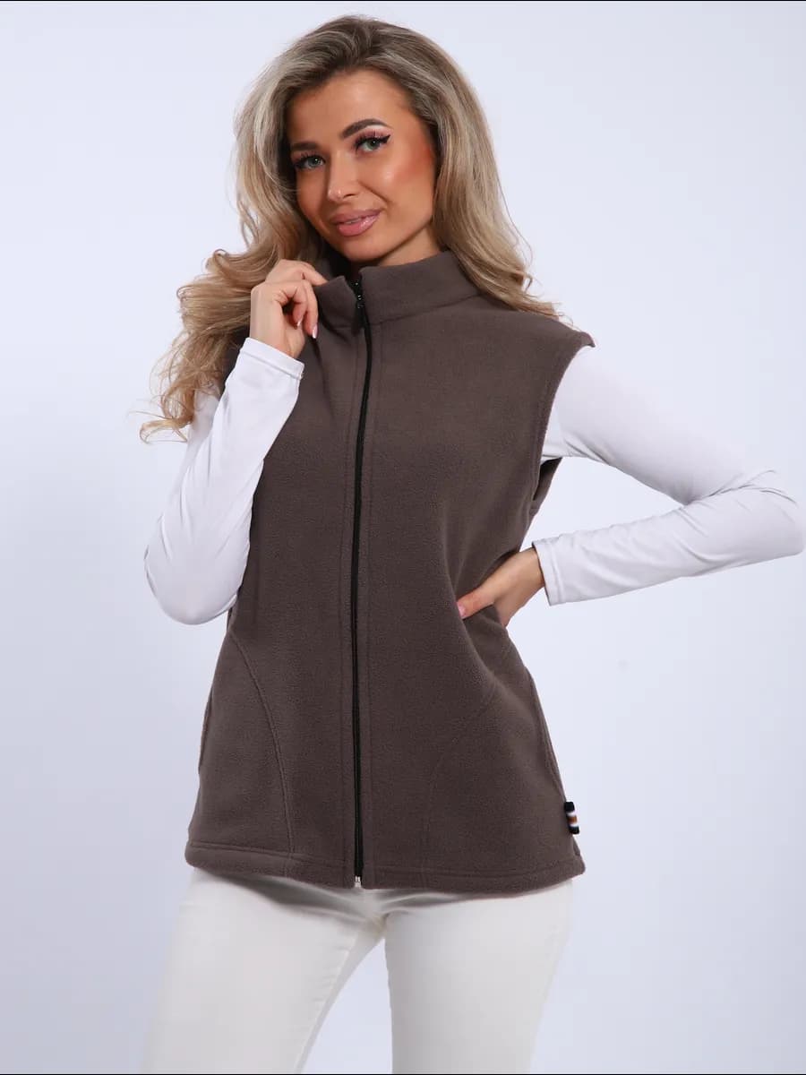 Флисовый жилет теплый на молнии