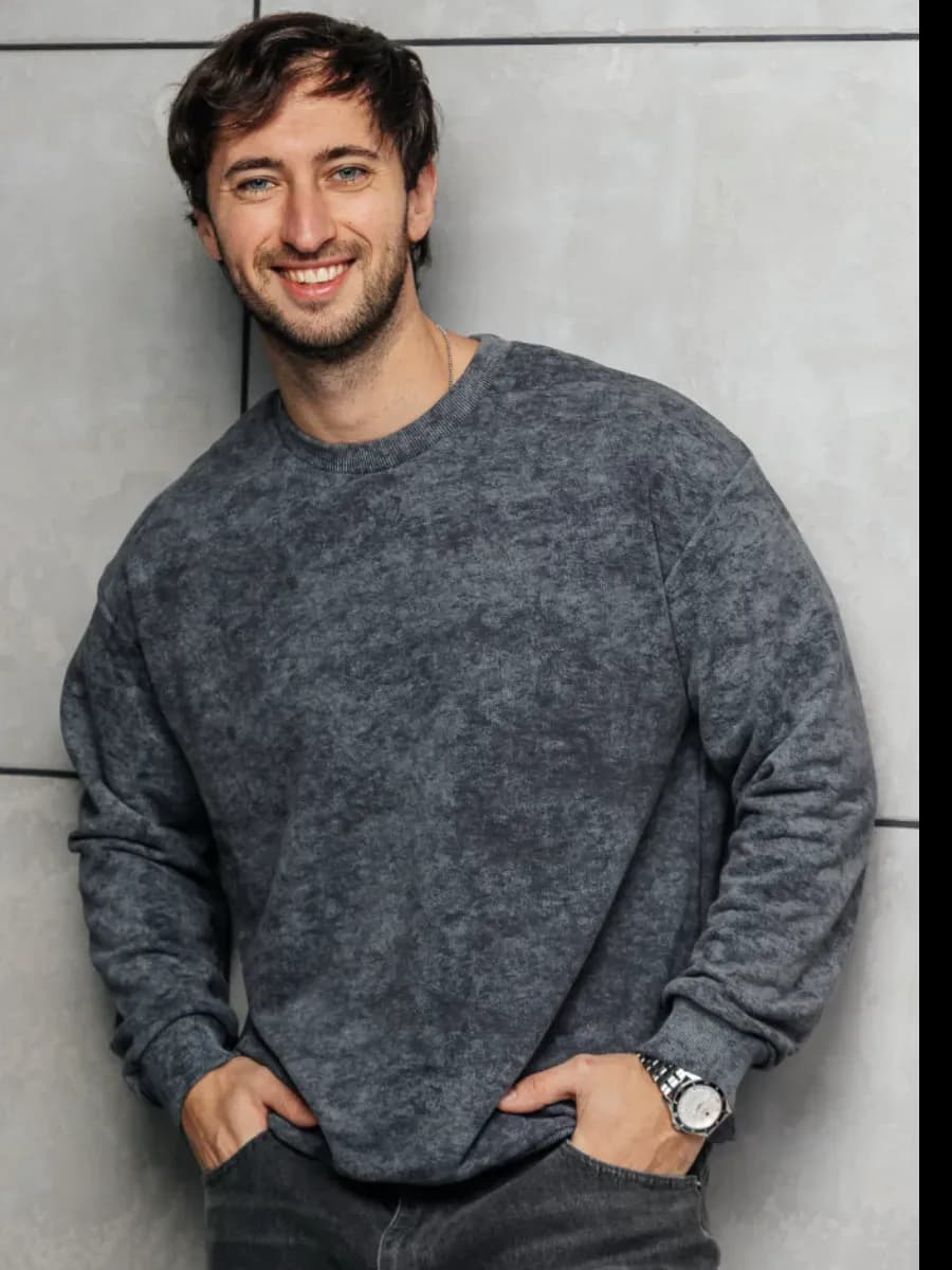 Свитшот мужской классический плотный варенка без начеса