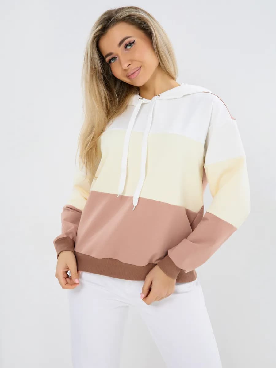 Свитшот оверсайз хлопковый трикотажный