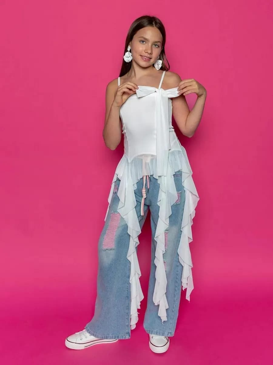 Топ с воланами