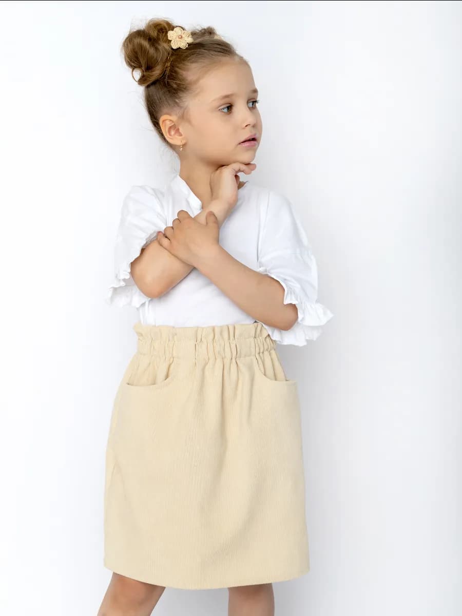 Юбка в садик вельветовая на резинке