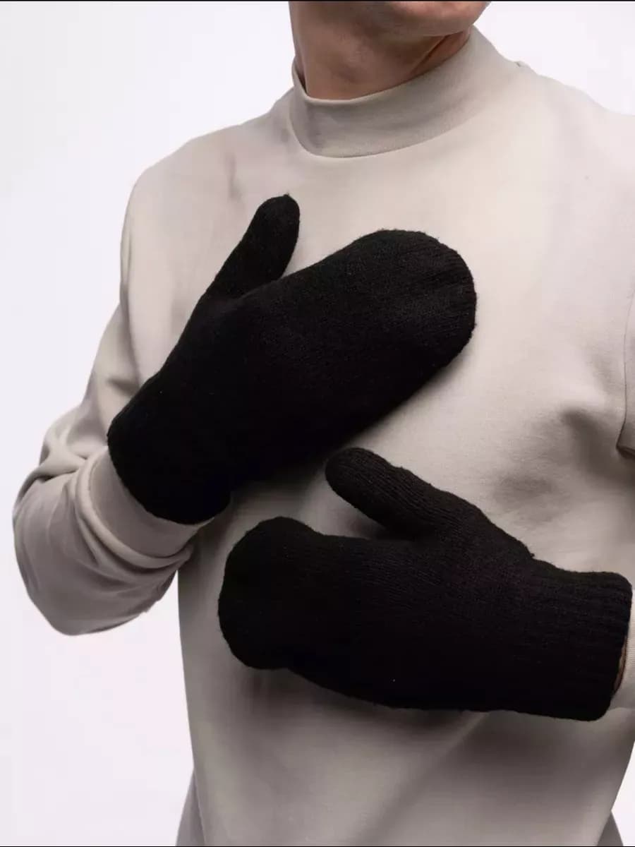 Варежки зимние с мехом внутри