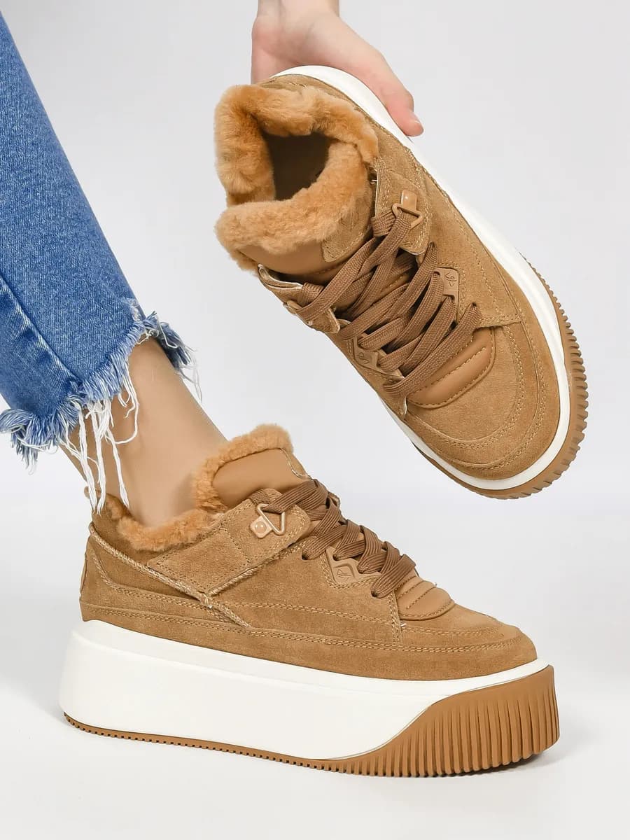 Кеды зимние натуральная замша