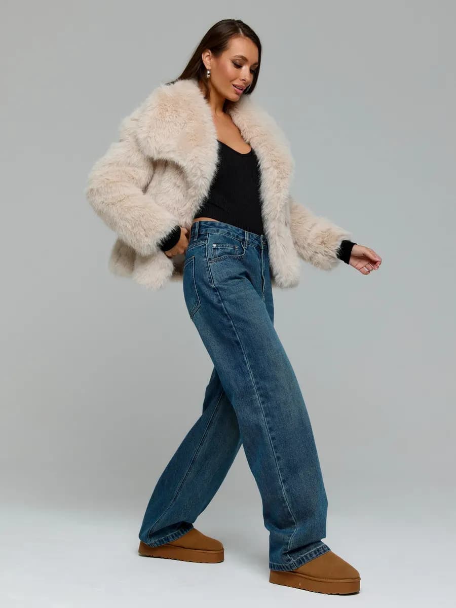 Джинсы широкие прямые трубы