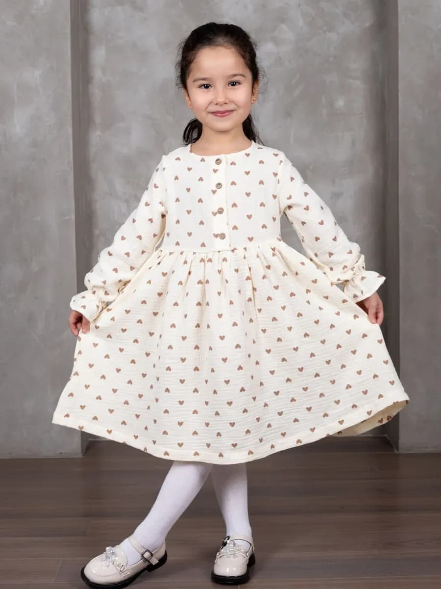 Платье в садик муслиновое нарядное