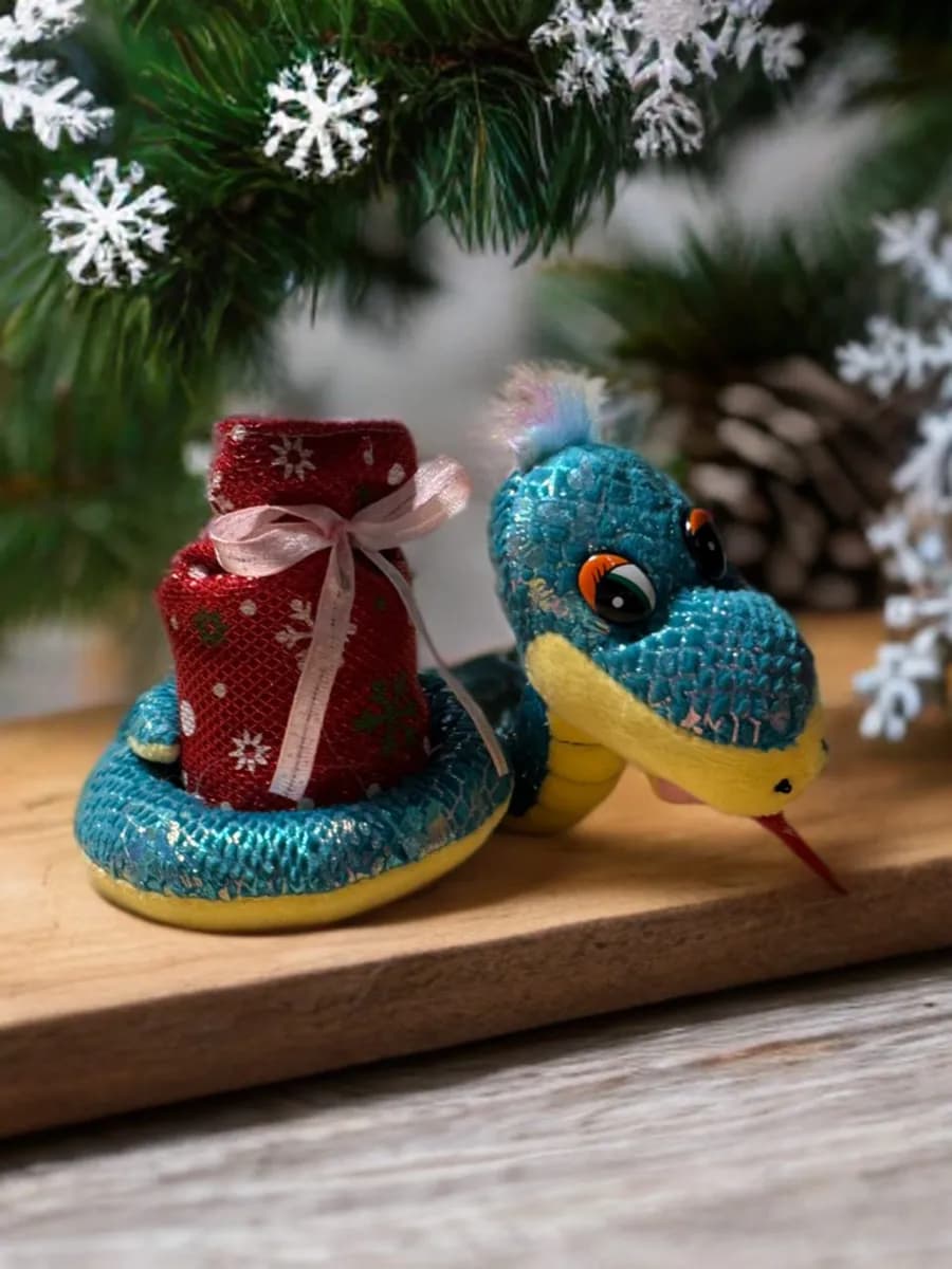 Змея копилка музыкальная 10 см