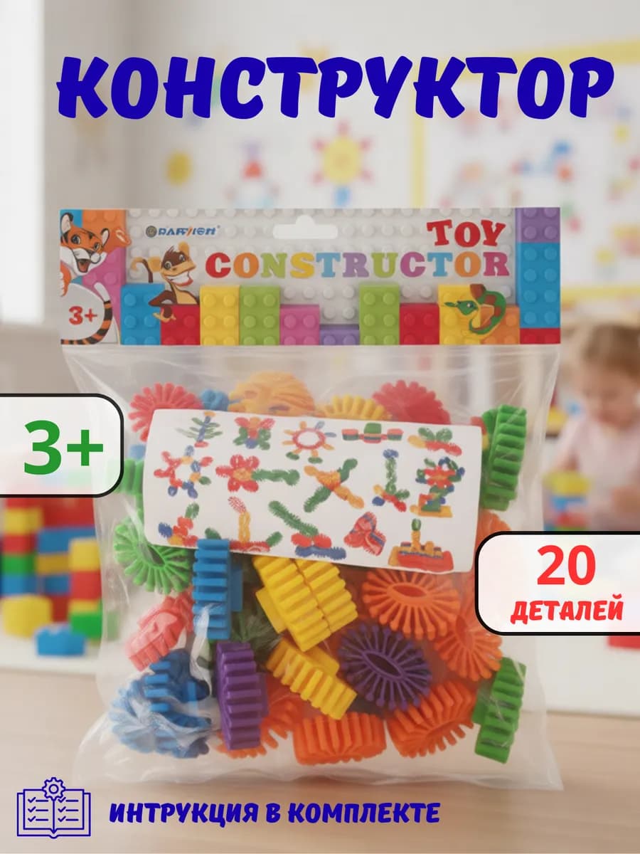 Игрушка конструктор 3D детский развивающий 20 деталей