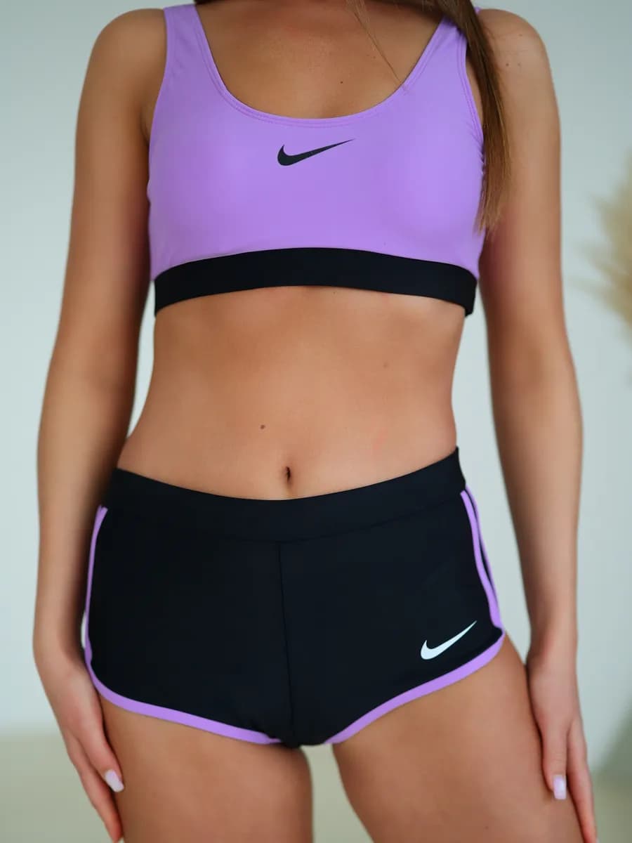 Купальник спортивный 3 в 1 с топом