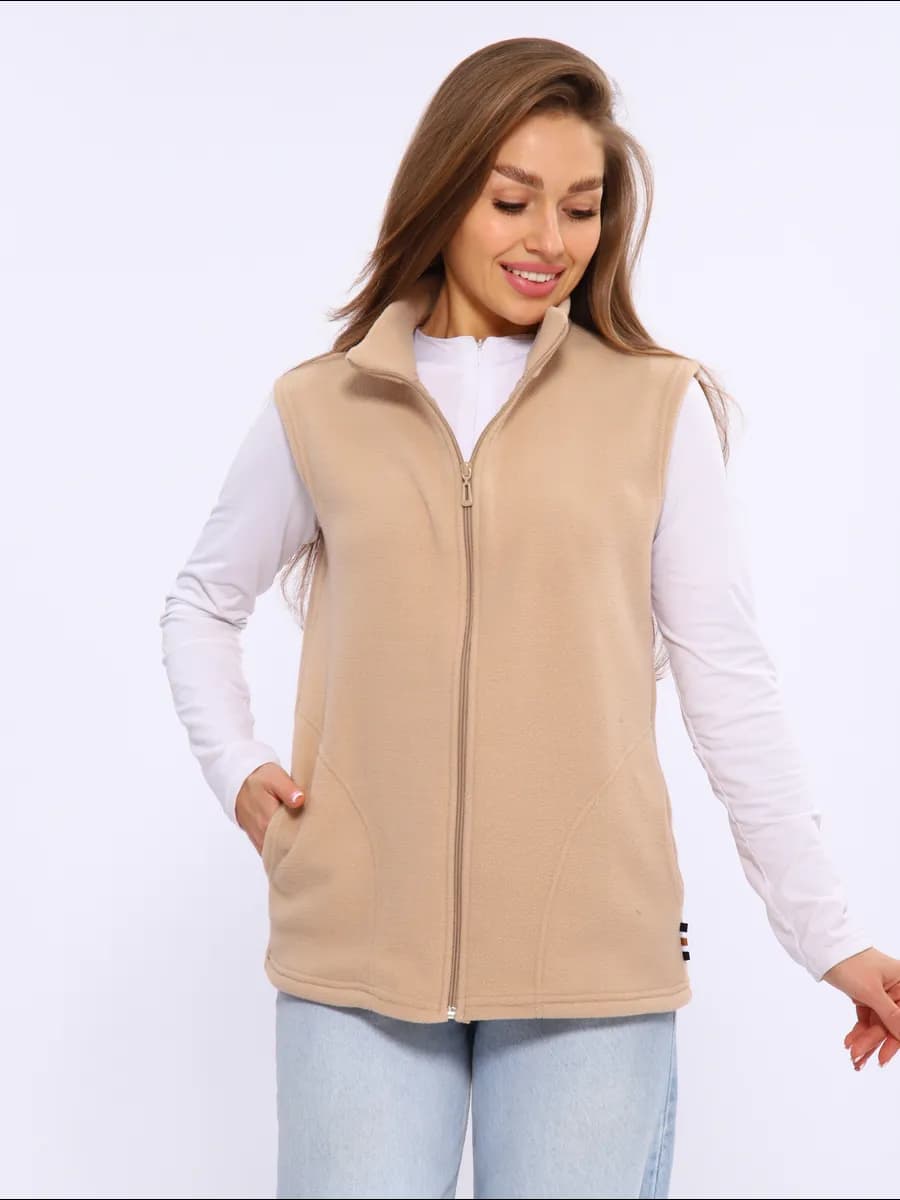 Флисовый жилет теплый на молнии