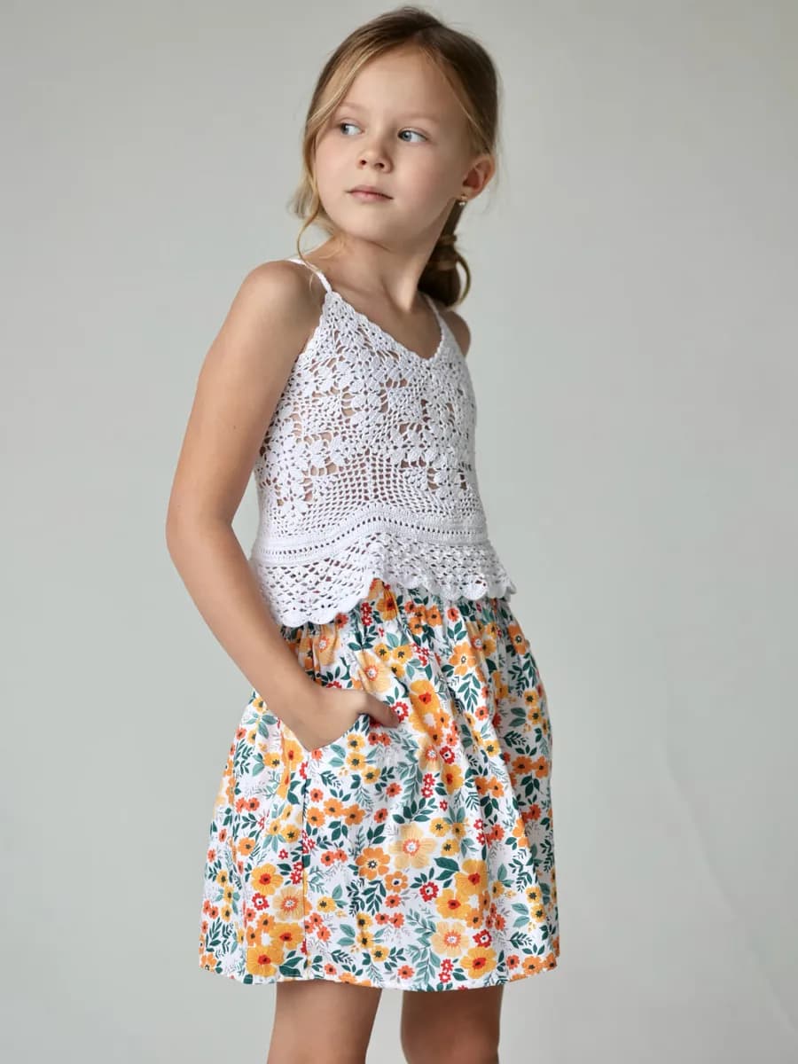 Короткая юбка в садик на резинке