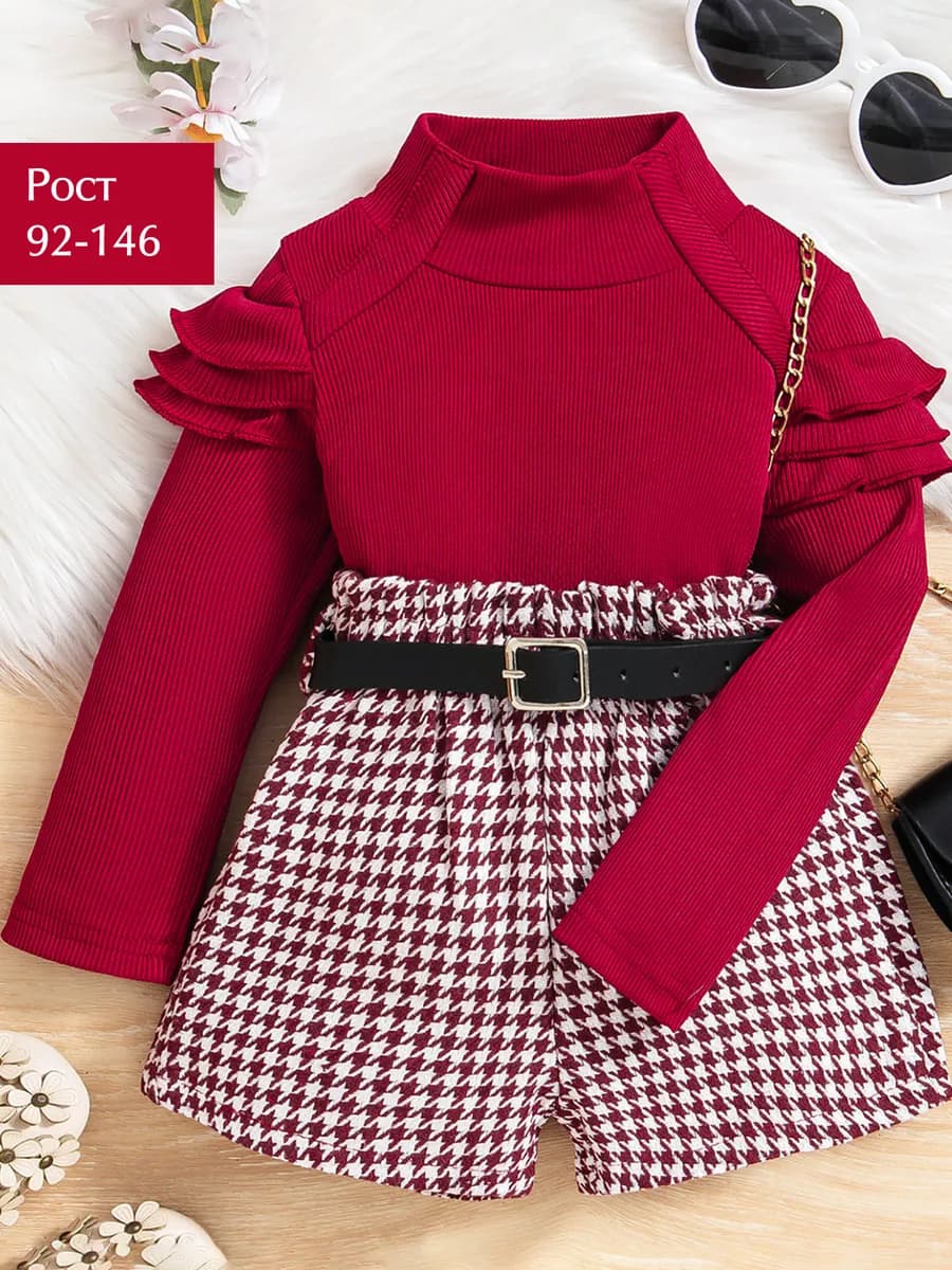 Костюм нарядный праздничный водолазка и шорты, комплект