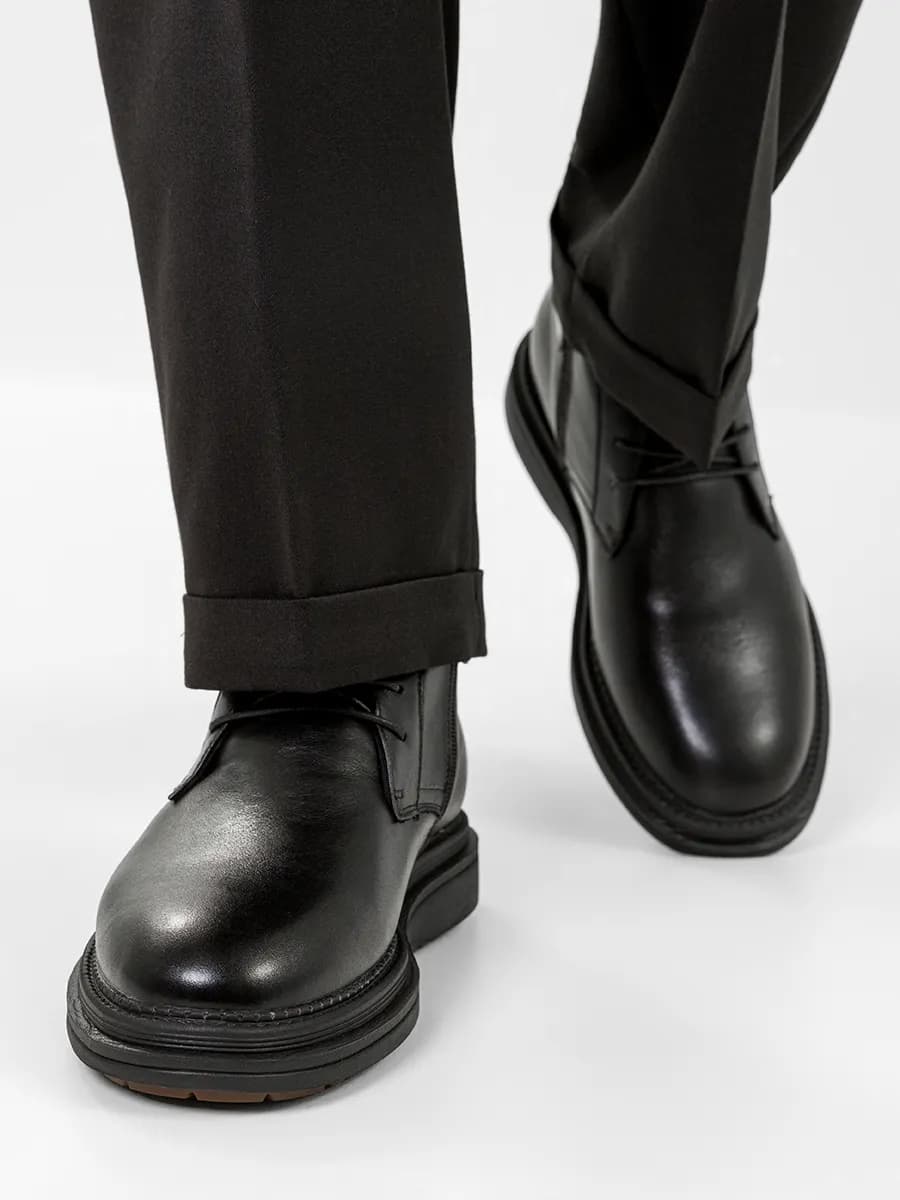 Ботинки зимние из натуральной кожи с мехом