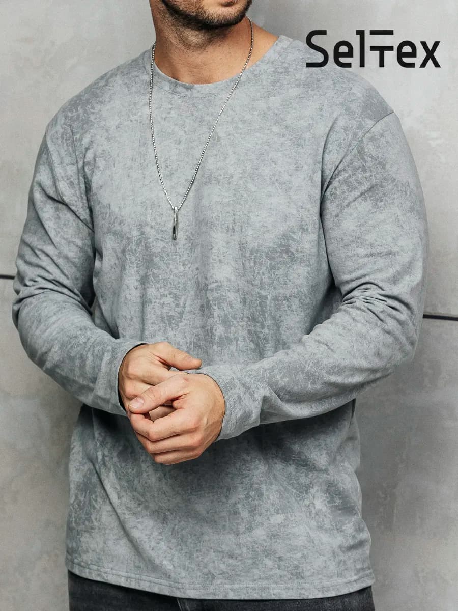 Лонгслив мужской с длинным рукавом хлопок варенка