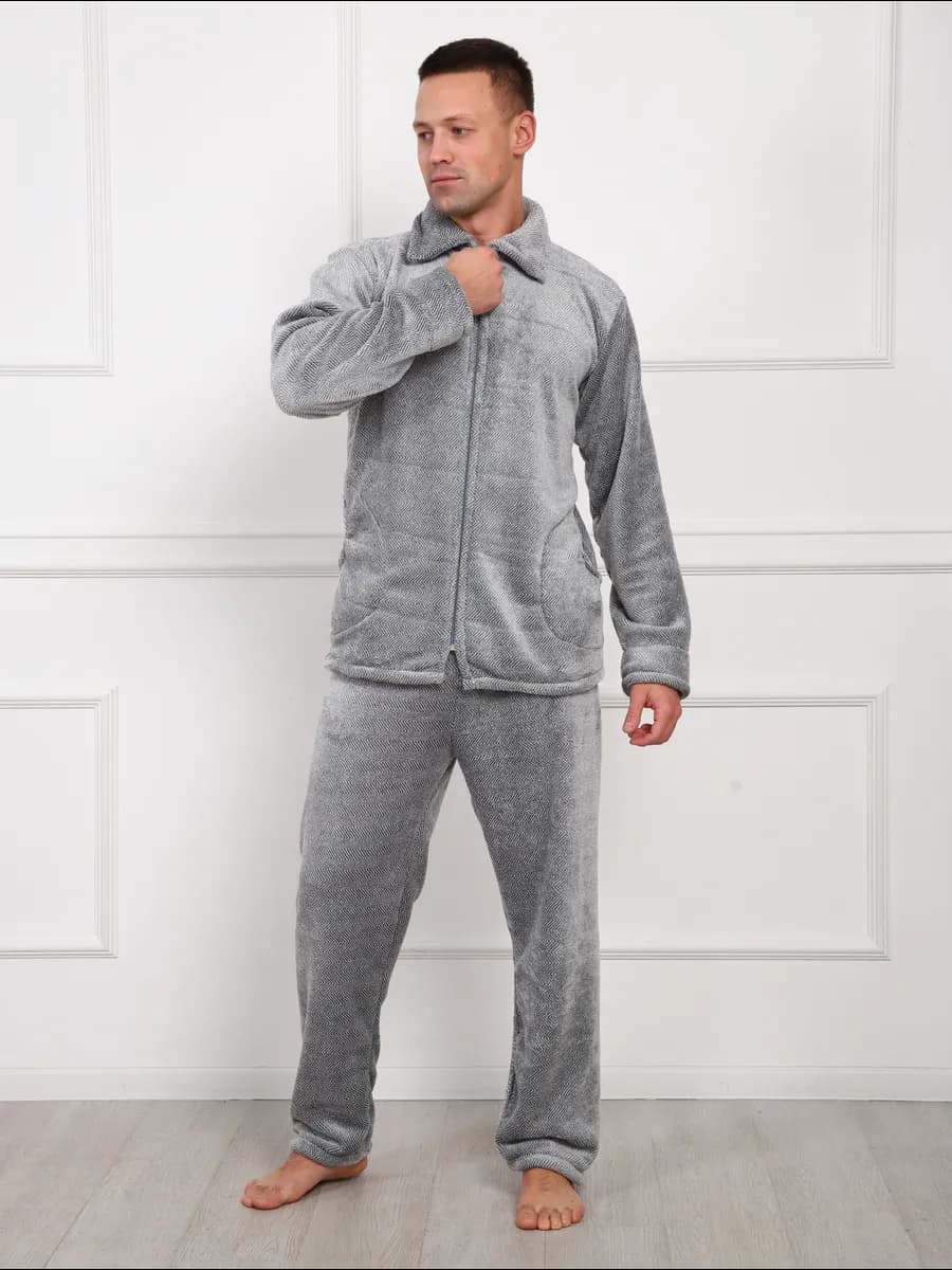 Пижама теплая на молнии со штанами