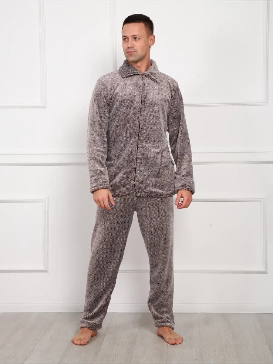 Пижама теплая на молнии со штанами
