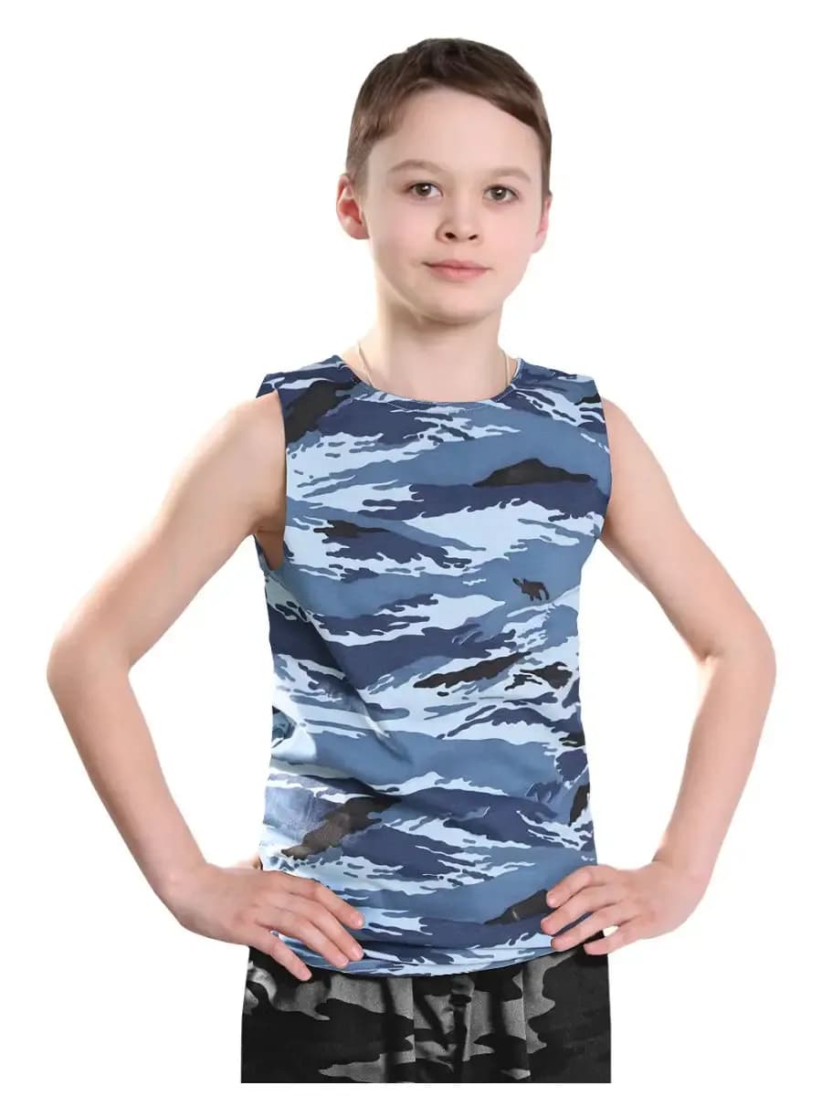 Футболка детская камуфляж майка