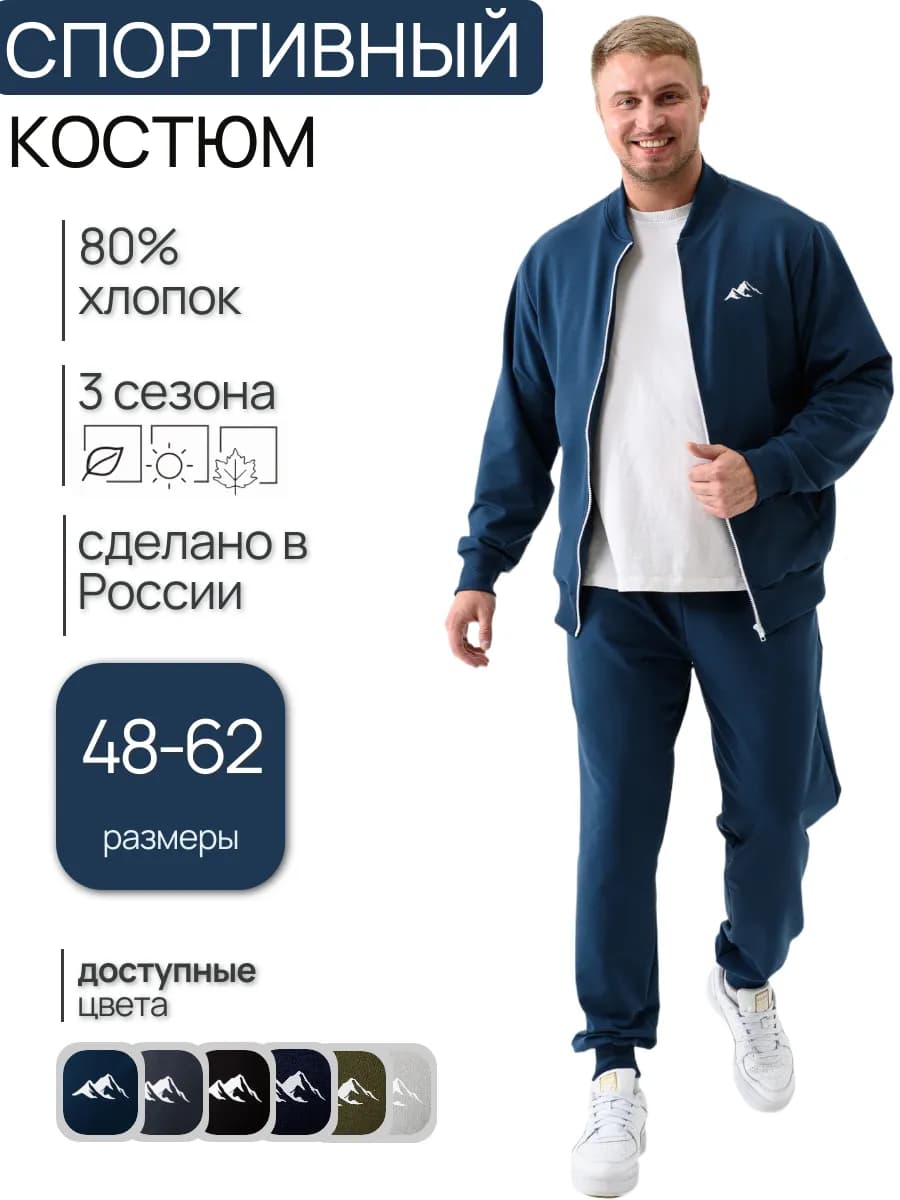 Спортивный костюм кофта на молнии с джоггерами