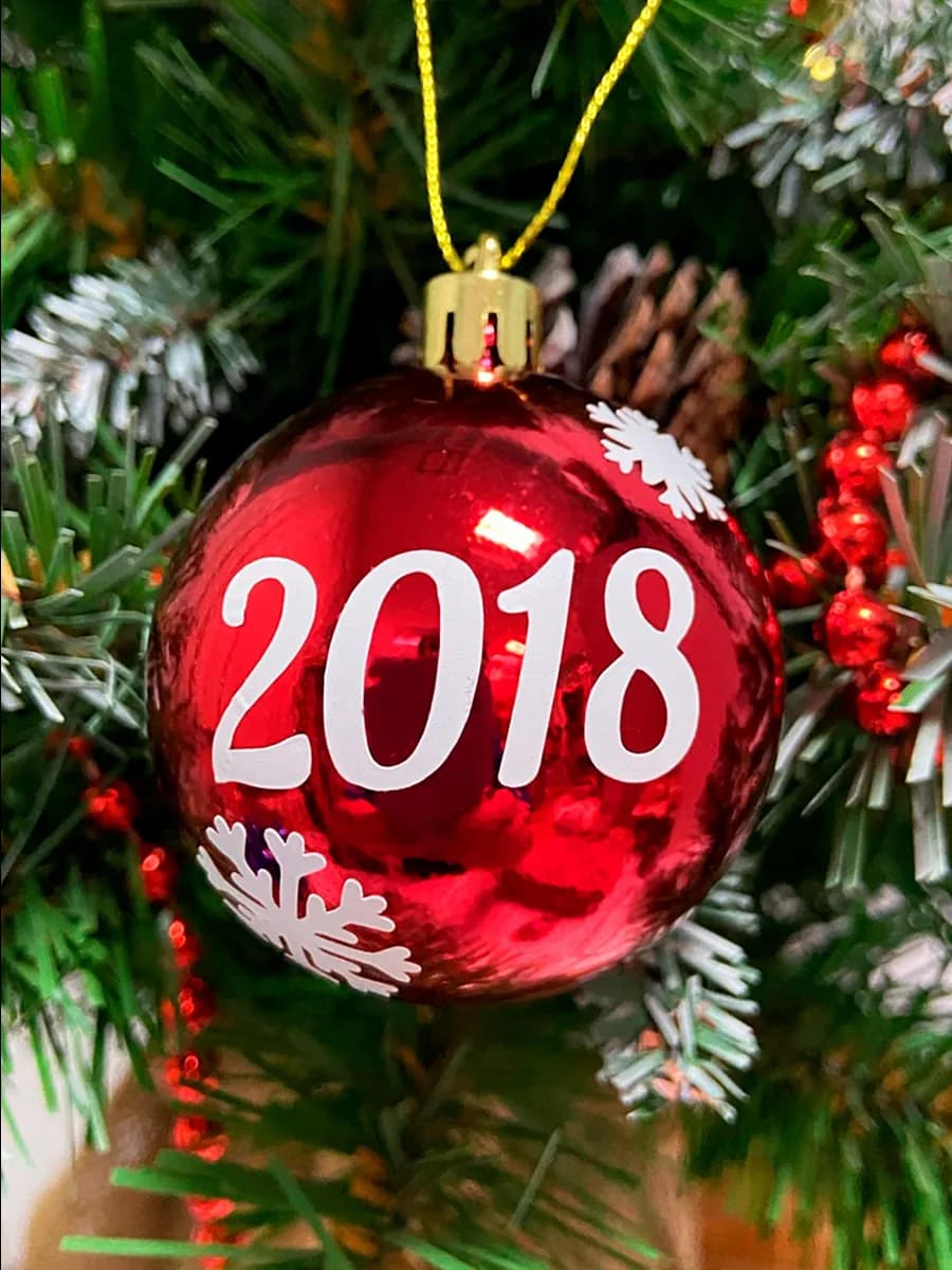 Шар елочный новогодний 2018