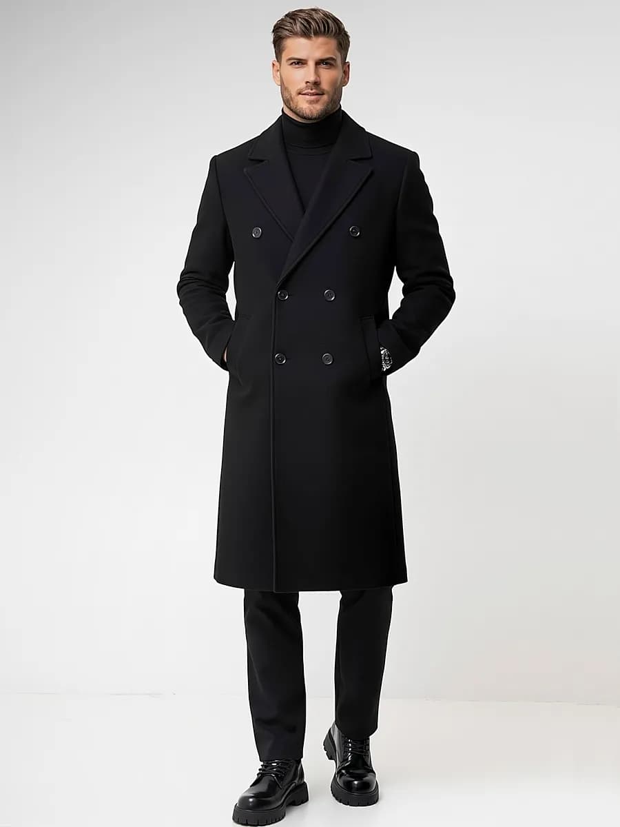 Пальто классическое длинное шинель