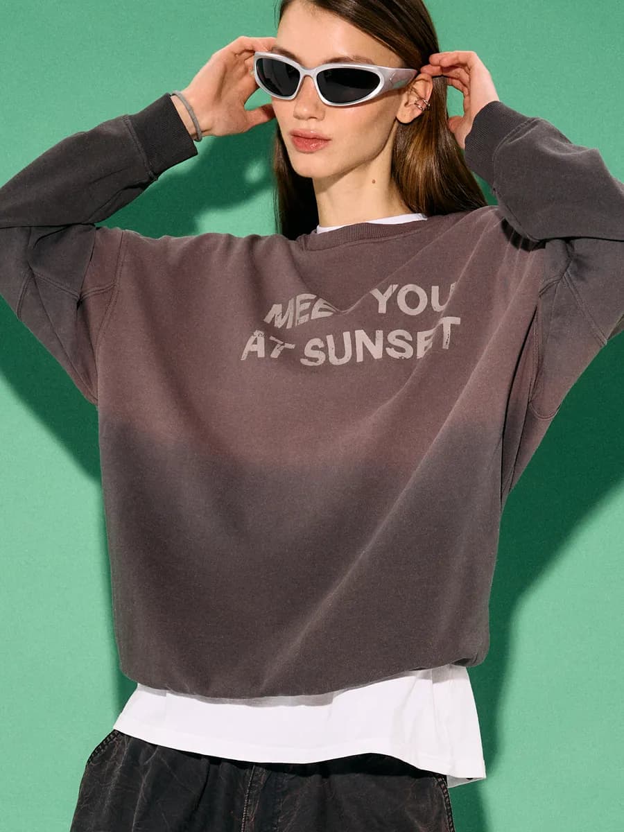 Свитшот тай-дай с надписью