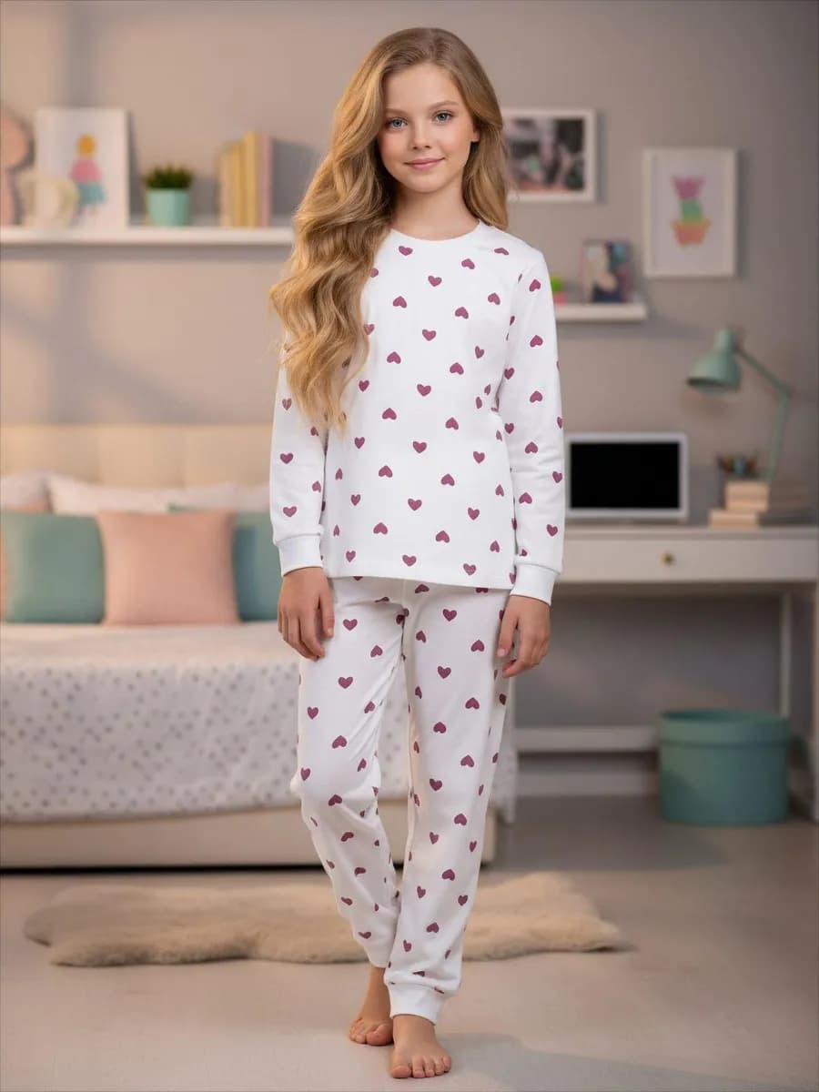 Пижама детская для девочки со штанами