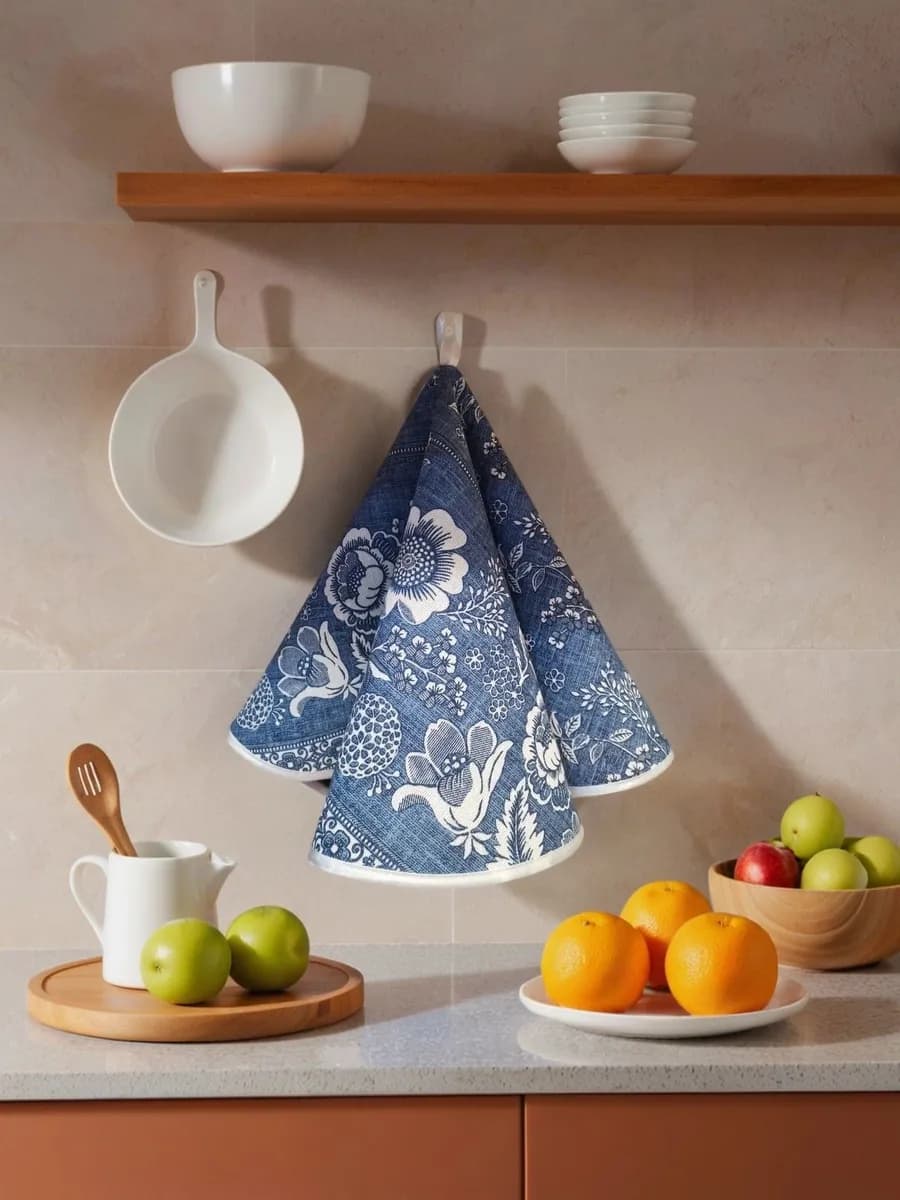 Полотенце кухонное круглое из рогожки