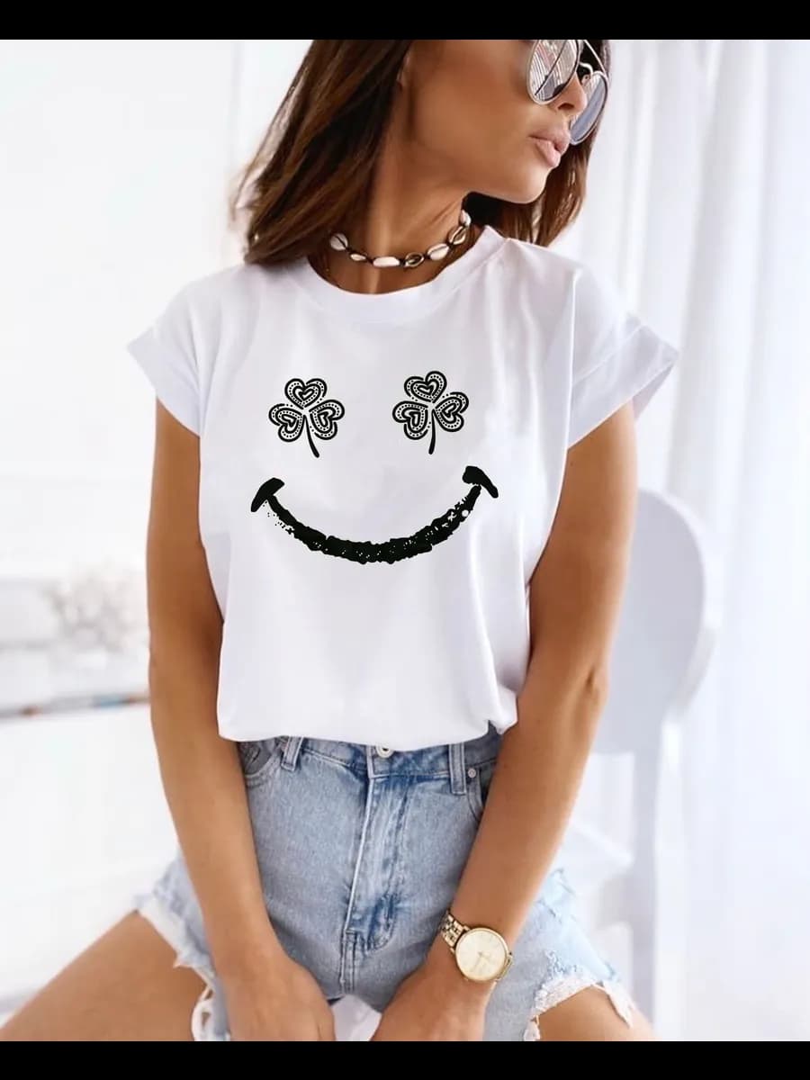 Футболка хлопковая с принтом