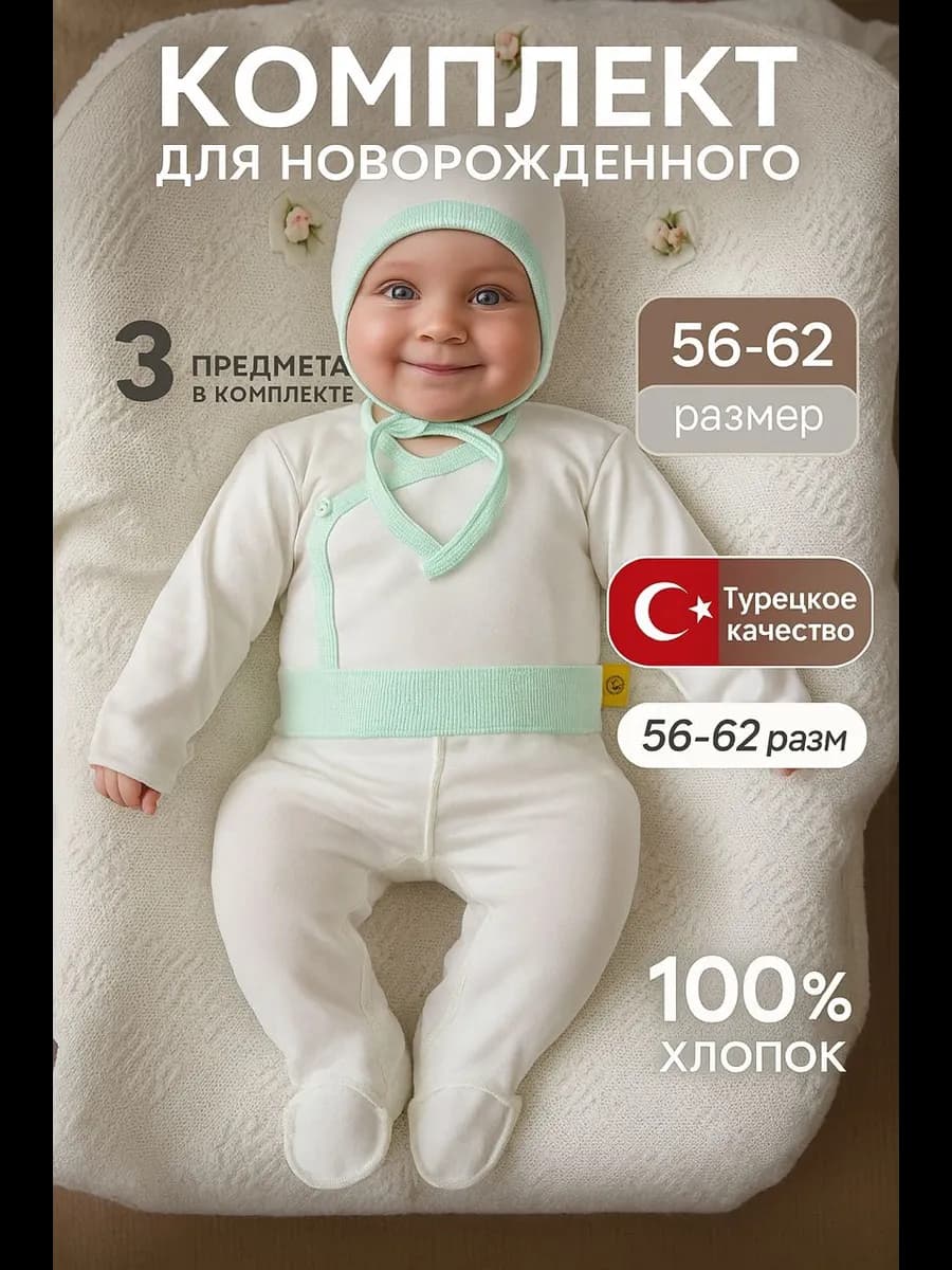 Комплект нательный для новорожденных